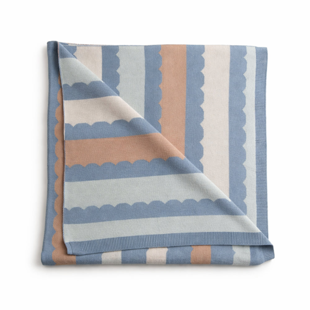 Wonderland Baby Collection Cotton Pram Blanket - SCALLOP